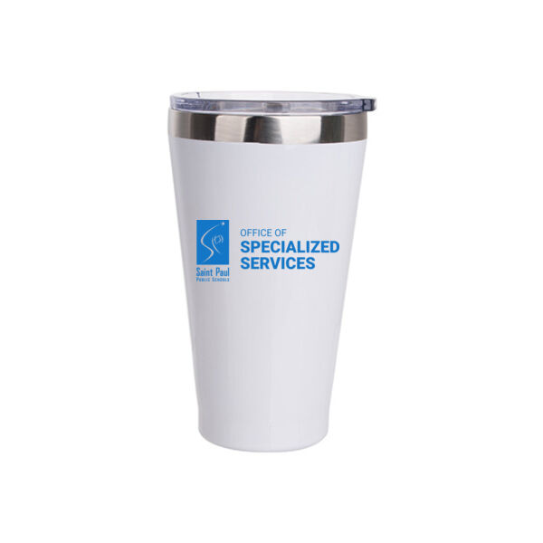 15oz Stainless Steel Tumbler w/Lid - Sublimated Logo Thumbnail