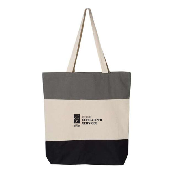 Q-Tees - 11L Tri-Color Tote - Printed Logo Thumbnail