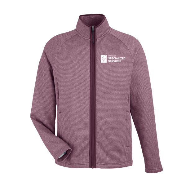 CORE365 -Men's Venture Heathered Stripe Full-Zip Jacket - Embroidered Logo Thumbnail