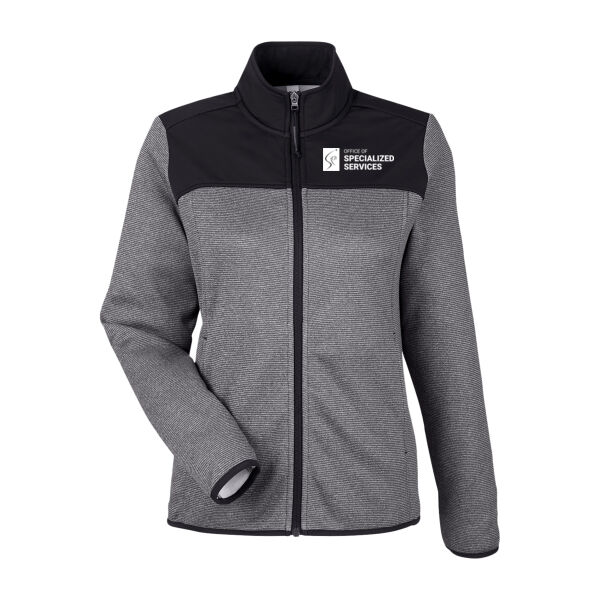 CORE365 - Women's Venture Heathered Stripe Hybrid Jacket - Embroidered Logo Thumbnail