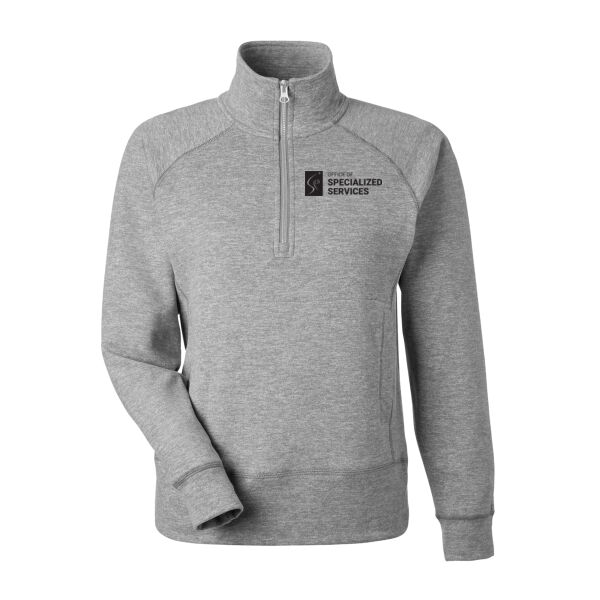 J.America - Women's Electric Fleece Quarter-Zip Sweatshirt - Embroidered Logo Thumbnail