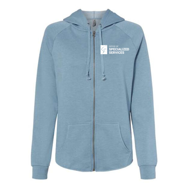 Independent Trading Co. - Women's California Wave Wash Full-Zip Hooded Sweatshirt - Embroidered Logo Thumbnail