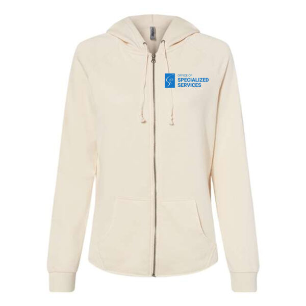 Independent Trading Co. - Women's California Wave Wash Full-Zip Hooded Sweatshirt - Embroidered Logo Thumbnail