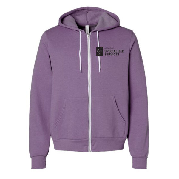 BELLA + CANVAS - Unisex Sponge Fleece Full-Zip Hoodie Sweatshirt - Embroidered Logo Thumbnail