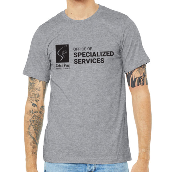 BELLA + CANVAS - Unisex Heather CVC Short Sleeve Tee - Printed Logo Thumbnail