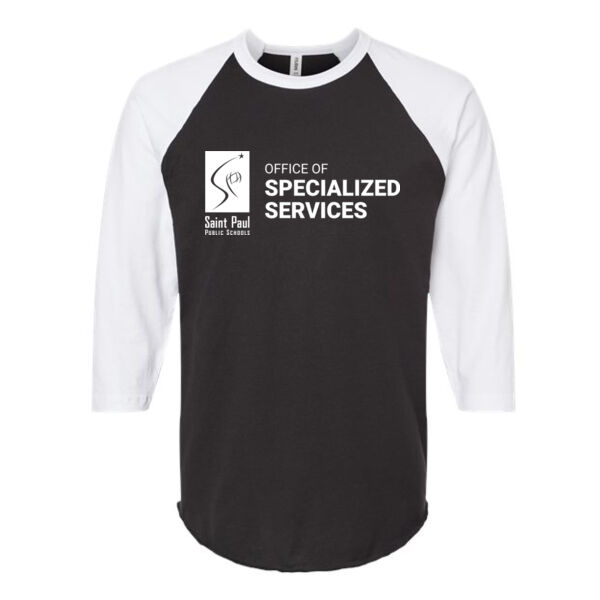 Tultex - Unisex Fine Jersey Raglan T-Shirt - Printed Logo Thumbnail