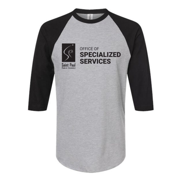 Tultex - Unisex Fine Jersey Raglan T-Shirt - Printed Logo Thumbnail