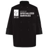 Ten Pearl Button Black Chef Coat Thumbnail